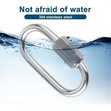 Bộ 1/5/10/20 kẹp ren nối nhanh, móc khóa nhỏ, vòng nối xoắn ốc, thích hợp cho ba lô, xích đu, lều, bình nước và chìa khóa. - Bạc - Xem 2