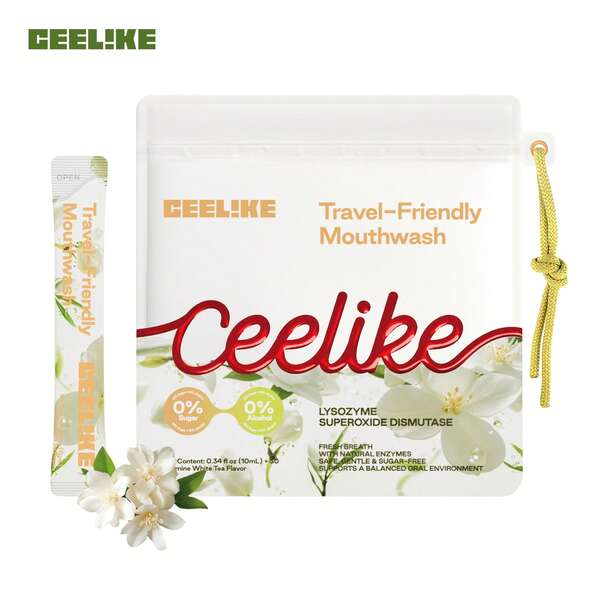 CEELIKE Portable Mouthwash, Light White Camellia Flavor, 300ml