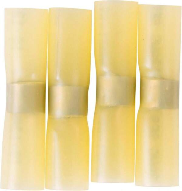 ECM INDUSTRIES AMT-5126 Gardner Bender Xtreme Environment Butt Splice Terminal, Heat-Shrink Insulation, 12-10 Wire Gauge (AWG), 4 Pk, Yellow