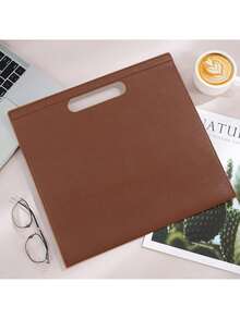 Leather File Folder, Large Capacity Waterproof Document Bag, Data Portfolio - Multicolor - View 14