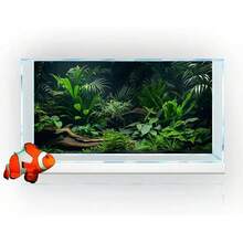 Thiên đường xanh bí mật, Tranh nền bể cá, Hình dán nền bể cá, Hình dán nền môi trường sống của bò sát, Hình dán tự dính mặt trước, Trang trí cảnh quan bể cá, Đồ trang trí bể cá - A - Xem 6