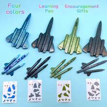 Airplane Model Neutral Pen, Cool Appearance, Smooth Writing, Suitable For Birthday Gifts, Student Signature Pens, 0.5mm Retractable, With Stickers For Decoration, School Supplies, Exquisite Stationery, Applicable For Study And Office - Airplane Model Pen - View 9