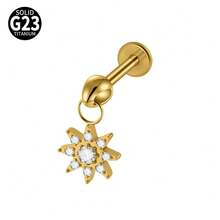 1PC G23 Titanium Marquise Zirconia Dangle Labret Lip Ring Heart/Flower Internal Thread Dangle Ear Cartilage Tragus Helix Daith Body Jewelry 16G - Như thể hiện trong hình ảnh - Xem 21