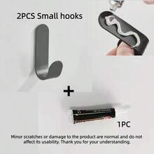 12/6/3 piezas Ganchos pequeños autoadhesivos, ganchos para abrigos, colgadores adhesivos, ganchos de pared, sin necesidad de perforar para colgar bolsas, toallas, esponjas, llaves, sombreros, cocina, baño, material de aluminio y hierro, alta calidad - Multicolor 3 - Ver 11
