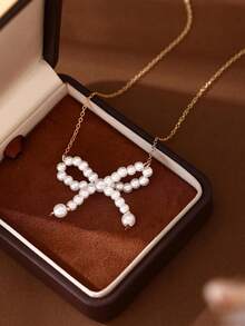 Brogan项链，仿珍珠项链，真空电镀18k金项圈 - 彩色 - 查看 4