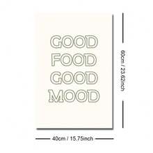 1/3件套无框鼠尾草绿厨房趣味帆布海报抽象蔬菜美食好心情语录墙面艺术印刷品极简复古美学装饰画，适用于公寓、客厅、餐厅、现代家居装饰 - A - 查看 18