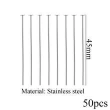 50/100个不锈钢极简弯针 T型针 串珠针 九字针 串珠连接针 耳环手链DIY饰品配件制作 - 頭針 - 查看 15