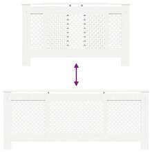vidaXL MDF Radiator Cover  80.7" - White - View 8
