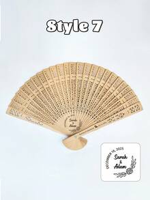 Personalized Wedding Hand Fan, Engagement Gift, Bride Gift, Party Favors, Groomsman Gift, Thank You Gift, Wholesale Personalized Wedding Guest Gifts Hand Fan - Multicolor - View 21