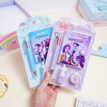 KPOP Witch Girl Group Stationery Set, Classroom Reward Learning Small Gift, Student Back To School Gift Box, Notebook, Eraser, Ballpoint Pen, Ruler, Bag Charm, Back To School Supplies - Multicolor - View 1