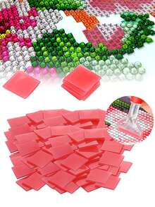 5-100 片粘贴式钻石粘土 2x2 厘米/0.79x0.79 英寸 蜡质钻石画点状钻石粘土 DIY 红粘土钻石刺绣十字绣缝纫粘土美甲工具配件 - 查看 7