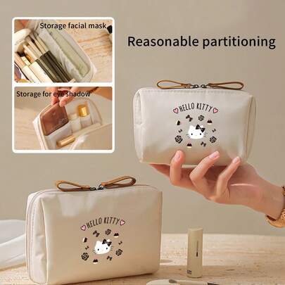 1 túi đựng mỹ phẩm xách tay, túi đựng đồ trang điểm cho nữ, dùng để đựng son môi, cọ trang điểm, đồ du lịch.