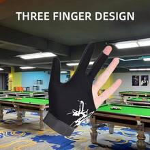 boodun 1pc Left Hand Snooker Billiard Glove, Elastic Breathable Non-Slip Billiard Table Tennis Sport Glove, Professional Glove - Grey - View 4