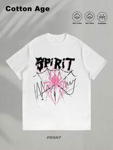 Camiseta de Manga Corta para Hombre Camisetas para Parejas Ideal para Regalo de Cumpleaños para Hombres Regalo Perfecto 100% Algodón Camiseta de Verano con Estampado Transpirable y Cómoda Talla Amplia Suave y Agradable para Uso diario Perfecta para Actividades al Aire Libre Estilo Casual para Parejas - Blanco - Ver 2