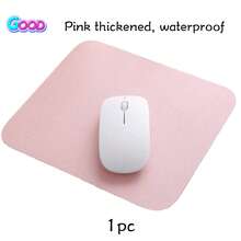 2/1pc PU Leather Square Mouse Pad, Easy To Clean And Waterproof, Minimalist Solid Color, Square Leather Mouse Pad, Single Pack, One Size/Pink, Office Supplies. Gaming Mouse Pad, Desktop Accessory, Office Desk Accessory, Mouse Pad, Desktop Mouse Pad - Pink - View 12