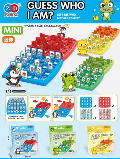 Brinquedo Jogo De Adivinhação cara cara Divertido Jogo De Tabuleiro Educativo pequeno