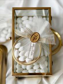 50pcs/Set Wedding Metal Floral Wreaths, Suitable As Wedding And Reception Guest Favors, Woven Rings, Dreamcatcher Rings, DIY Dreamcatcher Craft Materials, Also Suitable For Party Decoration - A - View 2
