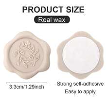 25/50/100张橄榄枝/迷迭香图案自粘蜡封贴纸，非常适合用于礼品包装、婚礼请柬、情人节、圣诞节等场合。 - 蠟標 - 查看 5