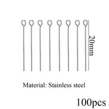 50/100个不锈钢极简弯针 T型针 串珠针 九字针 串珠连接针 耳环手链DIY饰品配件制作 - 頭針 - 查看 28