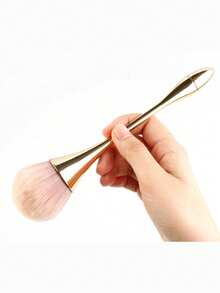 1支金色腰形美甲散粉刷，大号单支散粉刷，柔软腮红刷，遮瑕刷，美甲工具，化妆工具，化妆刷 - 彩色 - 查看 5