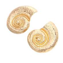 Sea Conch Beach Vacation Style, Elegant And Luxurious, Niche And Exaggerated Alloy Earrings And Studs - 1PC - Xem 6