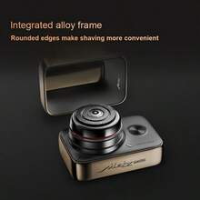 SKYWORTH Metz Single-Blade Rotary Electric Shaver – 15 Replaceable Blades, 0.1mm Floating Foil, Ultra-Thin Comfort Fit, 50% Efficiency Boost, IPX7 Waterproof, Compact Aluminum Body, Travel-Friendly, Includes Leather Case, Nose Hair Trimmer, USB Charging. - Multicolor - View 8