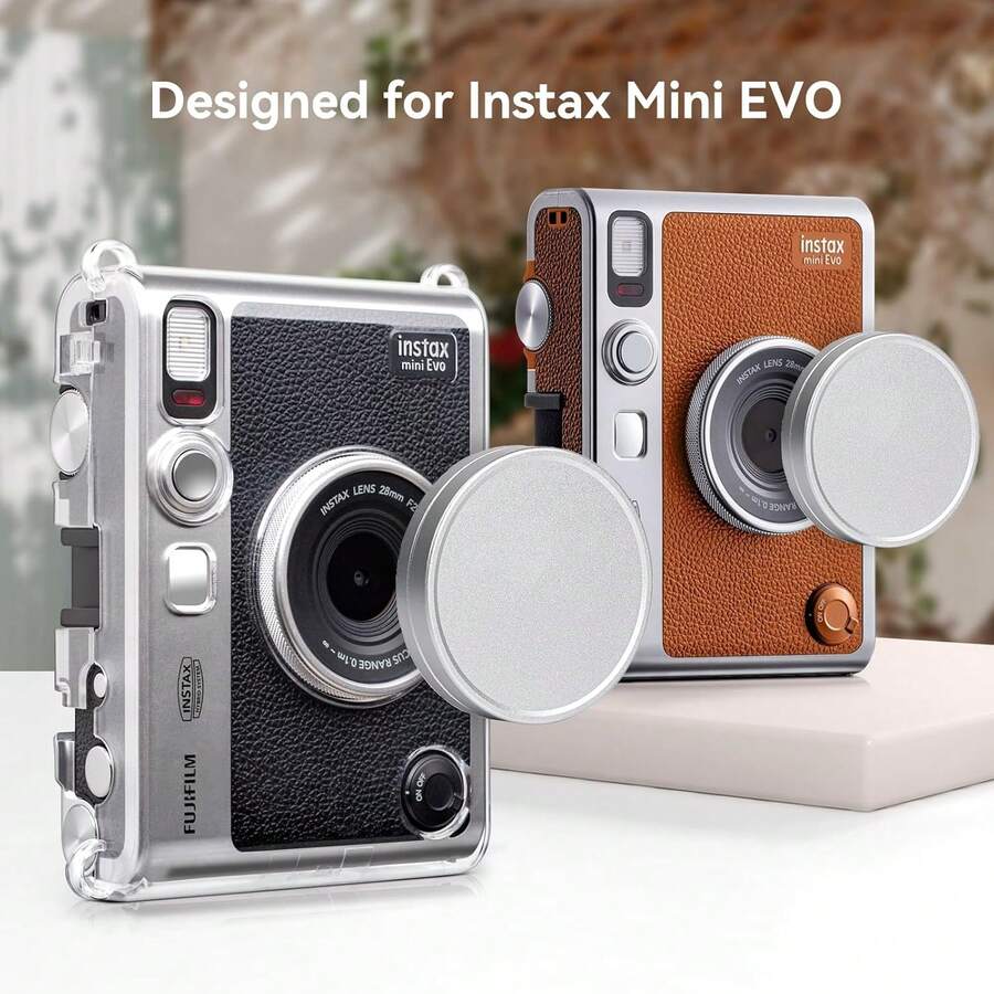 Aluminum Alloy Lens Cap, Dust-Proof & Scratch-Resistant For Fujifilm Mini Instant Camera - Camera Accessory With Flocked Lining - Silver - View 1