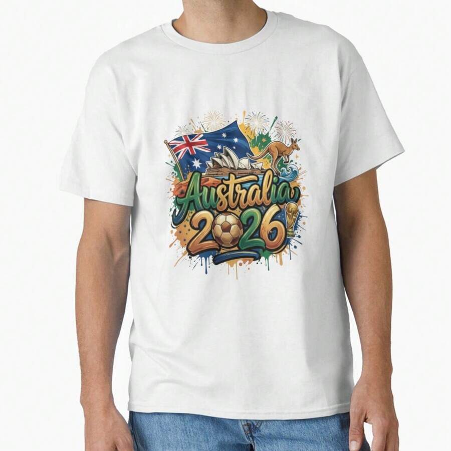 Australia World Cup 2026 Football Legacy Classic T-Shirt - White - View 1