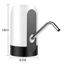 Dispensador Bomba De Agua Recargable Usb - Blanco y Negro - Ver 4