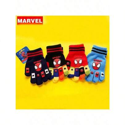 Marvel 1 Paio di guanti in maglia caldi e a motivi cartoon, adatti per viaggi, sport all'aperto, possono essere regalati a lei, regalo di compleanno