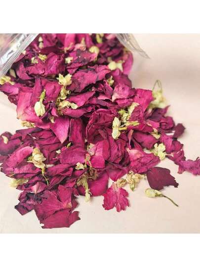 1 Pack 200g/300g Candle Dried Flower Materials, Multicolor Paper Confetti, Fragrant Rose Petals, Jasmine Flowers, Suitable For Making Birthday Decorations, Candle Decor, Handmade Soap Decor, Fragrance Enhancement, Holiday Event Decorations, Living Room/Bedroom/Office/Cafe Decor, Suitable For All Festivals And Parties