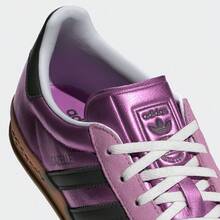 Adidas Originals GAZELLE 男女通用室内休闲运动鞋，低帮 JS1406 - 紫色 - 查看 9
