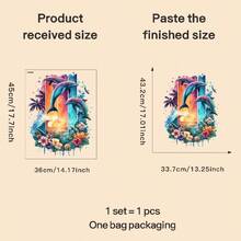 梦幻色彩海豚一家墙贴 - 适用于墙面、窗户、浴室等 - 耐用墙贴 - A - 查看 3