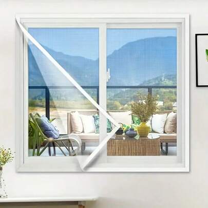 Summer Mosquito Repellent Essentials! Mosquito Nets And Screens Are Must-Haves For Every Household In Summer. Installation Is Extremely Simple, And Healthy, And Can Repel All Mosquitoes. White Mesh, White Frame (With Free White Hook And Loop)