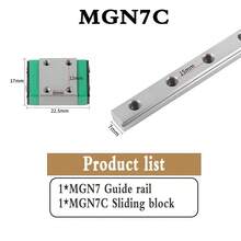Carril guía lineal MGN7 MGN9 MGN12 MGN15 1 Uds guía lineal MGN + 1 Uds MGN enrutador de carril lineal deslizante-600MM impresora 3D YV78 - MGN9H - Ver 9