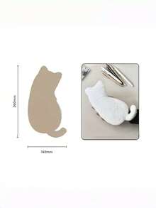 1pc Japan Cat Pencil Case, Large Capacity Student Stationery Pouch, Cute High-Quality 2025 New Cat Pencil Bag, Adorable Plush Doll Aesthetic Unique Design - Grey - View 3