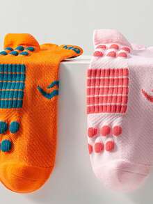 1/2/3 Pairs Random Color Men Sports Running Ankle Socks - Multicolor - View 3