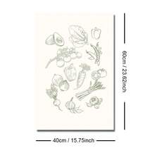 1/3件套无框鼠尾草绿厨房趣味帆布海报抽象蔬菜美食好心情语录墙面艺术印刷品极简复古美学装饰画，适用于公寓、客厅、餐厅、现代家居装饰 - A - 查看 9