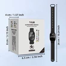 1pc Outdoor Sports Anti-Mosquito Bracelet, Physical Mosquito Repellent, Ultrasonic Mosquito Repellent, Living Room Leisure , Home Corridor Mosquito Repellent And Anti-Mosquito, Outdoor Camping Mosquito And Insect Repellent Device, Men's Anti-Static , Versatile Mosquito Repellent Watch, Repel Mosquitoes And Insects, Technology , Adjustable Size, Party Mosquito And Insect Repellent Device, Gift For Friends - Black - View 3