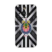 Logotipo de  Guadalajara con colores rojo blanco.funda de teléfono Fundas compatibles con ,Apple,VIVO,OPPO,,, y Honor.Fabricadas en silicona TPU,ofrecen protección contra golpes y caídas. - Negro - Ver 2