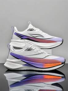 男士户外碳板运动鞋，跑步鞋，适用于比赛、训练、半程马拉松、速度跑；女士运动鞋，田径比赛鞋；女士公路跑鞋，透气网面，耐用防滑减震鞋底 - 白色 - 查看 3