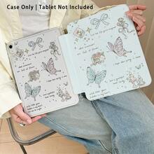 亚克力水晶平板电脑保护套，蝴蝶、花朵、丝带、蜡烛图案，带支架，兼容三星 A9/A9+/S9/S9FE/A11/A11+/S11/S10 FE/S10 FE+/S10 Lite、苹果 Air 5/6、SE 11、荣耀、Matepad SE 11 - 彩色 - 查看 5