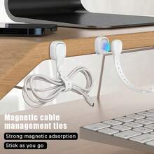 1 Uds.Bridas magnéticas para gestión de cables, organizador de cables, soporte para cables, correas organizadoras de cables ajustables, gestión de escritorio para el hogar FPPL - Ver 3