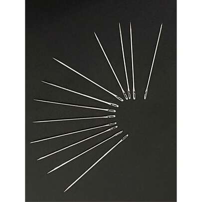 12 pièces Aiguilles à coudre à enfiler facilement, aiguilles à broder, aiguilles à coudre, accessoires de DIY ménager et d'artisanat