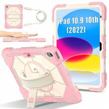 1pc 3-In-1 Anti-Drop Design, Adjustable Shoulder Strap, PC+Silicone Material, 360° Rotatable Handgrip Stand, Sturdy Protective Case Suitable Compatible With Ipad 11th (A16) 2025, 10th 2022, Galaxy Tab A11+ 2025/A9 Plus, Fashionable And Ideal For Gifts And Awards. - Multicolor - View 40