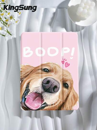 Kingsung 适用于 9.7/10.2/10.5/10.9/12.9 英寸/Pro 11 英寸平板电脑的 Dog 保护套，兼容第十代 Galaxy Tab S6 Lite 10.4 英寸、2024 年款第十二代 Kindle Paperwhite、2022 年款第十一代 Kindle、Kobo Clara Color，柔软防震，智能支架/自动唤醒/睡眠功能