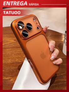 1 Piece Luxury Matte Galvanized Phone Case, Fingerprint-Resistant Translucent PC Material, Compatible With IPhone 17 Pro Max/17 Pro/17 - Orange - View 5