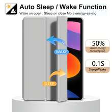 CJIAXIN Funda protectora para tableta Pad SE de 11 pulgadas, con función de despertar/dormir, soporte plegable, carcasa suave y ligera anti-arañazos, adecuada para el modelo Pad SE de 11 pulgadas de 2023 - Gris Claro - Ver 4
