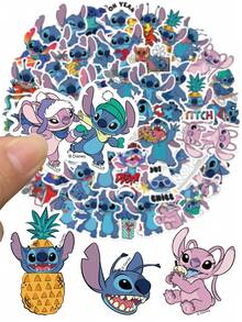 Disney | 50 Miếng Dán Hình Nhân Vật Hoạt Hình Stitch Dễ Thương Chúc Mừng Kỳ Nghỉ Lễ Trang Trí Cho Túi Đi Biển, Hành Lý, Laptop, Ô Tô, Điện Thoại, Bình Nước, Vali, Sổ Lưu Niệm, Quà Tặng Sinh Nhật, Đồ Thủ Công Tự Làm, Nhà Cung Cấp Decal - 1 Set - Xem 4