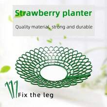 1/6 piezas Estantes de plantación de fresas verdes con tres patas robustas, marco de soporte para plantas de jardín, diseño de rejilla abierta para mejor drenaje, para plantas de fresas, para frutas y evitar la pudrición, práctico estante de almacenamiento para patio, un buen ayudante para la plantación - A - Ver 7